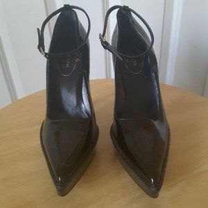 COPY - Prada PatentAnkle Strap Platform Heels- Never Worn